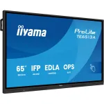 iiyama TE6513A-B1AG Signage Display Interaktiivne lameekraan 163,8 cm (64,5 tolli) Wi-Fi 500 cd/m&sup2; 4K Ultra HD Must Puuteekraan Sisseehitatud protsessor Android 18/7
