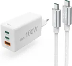 Hama USB-C kiirlaadija USB-C kaabliga, 100W Power Delivery, 1,5 m, valge 00200027