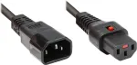 Good Connections Alcasa 1600-IEC10 toitekaabel C14&ndash;C13, pistik/pesa, sirge, 1 m, must