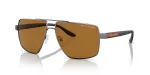 Armani Exchange AX2037S 600383 meeste polariseeritud piloodi p&auml;ikeseprillid, matt must/hall, 60mm