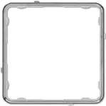 JUNG CDP 81 GCR aplikatsiooniraam, CD PLUS, termoplast, l&auml;ikiv kroom (galvaniseeritud)