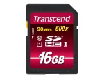 Flash Memory Transcend 16GB SDHC Class 10 UHS-I 600x TS16GSDHC10U1