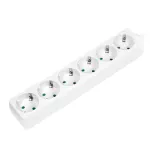 Pikendusjuhe LogiLink LPS238 1,5 m 6 vahelduvvoolupistikupesa siseruumidesse valge