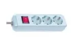 Brennenstuhl Eco-Line l&uuml;litiga kolmekordne valge 1,5 m pikendusjuhe 1152320015, valge, H05VV-F 3G1,5 toitekaabel 1,5 m