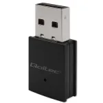 Juhtmevaba mini-USB Wi-Fi-adapter QOLTEC 57007 &ndash; &uuml;heribaline 2,4 GHz, kuni 150 Mbit/s, sisemine antenn