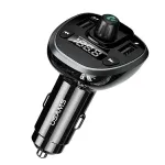 USAMS US-CC115 C21 auto FM-saatja kahe pordiga USB-laadijaga, Bluetooth 5.0, 3,4 A, must
