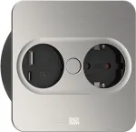 Pistikupesa t&uuml;&uuml;p F + USB A + USB C Bachmann 946.005 roostevaba teras