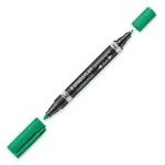 Permanent Marker Staedtler Lumocolor Duo Fine/Bullet Tip roheline