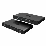 KVM-dokkimisjaam i-tec 2 hostile, HDMI, USB-C hostiliides, PD 2&times;100 W, 4K@60 Hz, 2&times;USB-A