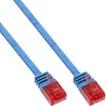 InLine Lame &uuml;li&otilde;huke &uuml;henduskaabel U/UTP Cat.6 Gigabit-valmis sinine 15m