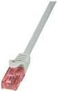 LogiLink CQ2052U RJ45 v&otilde;rgukaabel, patch-kaabel CAT 6 U/UTP 2,00 m hall, leegiaeglustav, kl&otilde;psuga