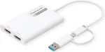ROLINE Display Adapter USB Type C A - Dual HDMI 4K60 ST/BU - Adapter - digitaalne/andmed (12.03.3206)