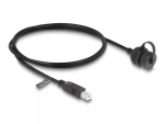 DeLOCK kaabel USB 2.0 B-t&uuml;&uuml;pi isane B-t&uuml;&uuml;pi emasele 1m IP68 veekindel must