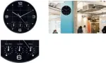 Seinakell unilux ON TIME, kvarts, &Oslash; 300 mm, must korpus, valged numbrid, sekundiosuti, plastkorpus