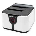 Qoltec 50309 HDD SSD 2.5 3.5 dokkimisjaam | SATA III | USB 3.0 | Superkiirus 5Gb/s | Kloonimisfunktsiooniga