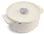 KitchenAid Cast Iron Dutch Oven with Lid 22 cm, Almond Cream