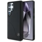 MERCEDES-BENZ Etui Mercedes Leather Curved Stitches for Samsung Galaxy S25 Ultra Black