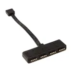 Akasa AK-CBLD02-10BK RGB LED jagajakaabel, 4-kontaktne, 10 cm, must