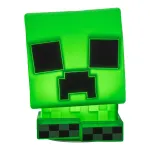 Paladone Minecraft Creeper SquishyGlo silikoonvalgusti laetav &ndash; h&auml;mardatav roheline LED-&ouml;&ouml;lamp 3 heledustasemega ja Micro USB laadimisega