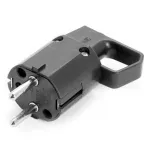 VIPLAST 325-05 Uni-Schuko maandatud pistik k&otilde;rvaga, 16A 250V, IP20, must