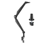NanoRS Universaalne mikrofonihoidja 3/8 inch ja 5/8 inch keermeadapteriga, 1 kg koormus, 360&deg; p&ouml;&ouml;rlemine