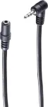 SHIVERPEAKS BASIC-S 2,5 mm nurga all olev pistik 3,5 mm pesa &uuml;leminekuga helipikenduskaabel, 0,2 m, must BS30781