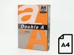 V&auml;rviline paber Double A, 80g, A4, 500 lehte, safran