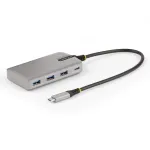 StarTech.com 4-pordiline USB-C jaotur USB-C DP Alt Mode videov&auml;ljundiga 4K 60Hz - 3x USB-A, 1x USB USB-C, 100W Power Delivery l&auml;biv, USB 3.2 10Gbps, 30cm kaabel, kaasaskantav USB-jaotur