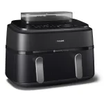 Kuuma&otilde;hufrit&uuml;&uuml;r Philips 5000 seeria NA551/00 &mdash; 9 L mahutavus, 2300 W, puutetundlik juhtimine, LED-ekraan, must/h&otilde;bedane