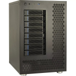 Inter-Tech IPC NAS-8 mini NAS-korpus, 8 kettalahtrit, ITX/Micro-ATX/ATX, must