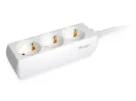 Equip 245550 pikendusjuhe 1,5 m 3 vahelduvvoolu pistikupesa Siseruumidesse Valge