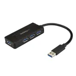 StarTech.com 4-pordiline USB 3.0 jaotur (SuperSpeed 5 Gbit/s) kiirlaadimisega &ndash; kaasaskantav USB 3.1 Gen 1 Type-A s&uuml;learvuti/lauaarvuti jaotur &ndash; USB siinitoide v&otilde;i v&otilde;rgutoide suure j&otilde;udluse tagamiseks &ndash; mini/kompaktne~4-pordiline USB 3.0 jaotur (Supe ...