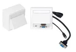 Vivolink WI221192 pistikupesa HDMI + VGA + 3,5 mm valge