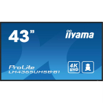 iiyama LH4365UHSB-B1 Signage-ekraan kioskikujundusega 108 cm (42,5 tolli) LED Wi-Fi 800 cd/m&sup2; 4K Ultra HD Must Sisseehitatud protsessor Android 11 24/7
