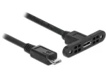 USB-kaabel DeLOCK 85245 USB 2.0 0,25 m Micro-USB B Must