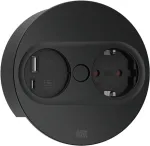 Pistikupesa t&uuml;&uuml;p F + USB A + USB C Bachmann 946.204 roostevaba teras