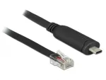 DeLock - Jadapordi adapter - USB-C - RS-232 x 1 - Must (63912)