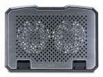 Hama 00126807 alumiiniumist s&uuml;learvuti jahutusalus, kallutatav, 2 ventilaatorit, kuni 39,6 cm (15,6 tolli), must