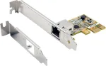 Exsys PCI-EXPRESS Ehternet Karte 1 Port inkl.LowProfileB&uuml;gel RealtekChipsatz - Netzwerkkarte - PCI-Express