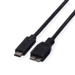 ROLINE &ndash; USB-kaabel &ndash; USB Type C (M) Micro-USB Type B (M) pistikule &ndash; 50 cm &ndash; Must (11.02.9005)
