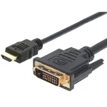 Techly Video Kaabel HDMI to DVI-D M / M 3m ICOC HDMI-D-030, 3 m, HDMI, DVI-D, Meessoost, Meessoost, Kuldne