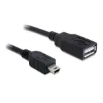 USB-kaabel DeLOCK 82905 USB 2.0 0,5 m USB A Mini-USB B Must