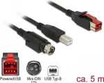 USB-kaabel DeLOCK 85491 USB 2.0 5 m USB B must