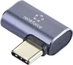 Renkforce USB4&reg; adapter [1x USB4&reg; pistik - 1x USB-C&reg; pesa] 40 Gbit/s 90&deg; vasakule nurga all, alumiiniumpistik (RF-5245272)