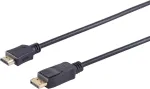 DisplayPort-HDMI-kaabel ShiverPeaks 77497-2 7,5 m, kullatud pistikutega