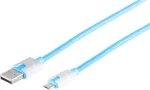 USB-kaabel S/CONN 14-50013 USB 2.0 2 m USB A &ndash; Micro-USB B sinine