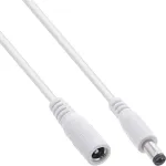 InLine alalisvoolu pikenduskaabel, DC isane/emane 5,5x2,1 mm, AWG 18, valge, 3 m