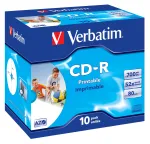 Verbatim CD-R AZO Wide Inkjet Printable 700 MB 52x 10 tk