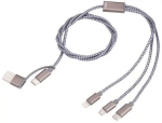 USB-C - USB-A laadimiskaabel TROIKA CBL30/GY, 1 m, hall