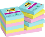 Isekleepuv m&auml;rkmepaber Post-It 3M 622-12SS-COS, ruudukujuline 47,6&times;47,6 mm, 90 lehte, sinine/roheline/roosa